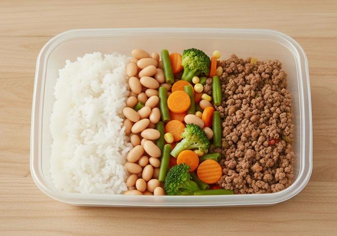 Carne Moída Refogada com Mix de Legumes