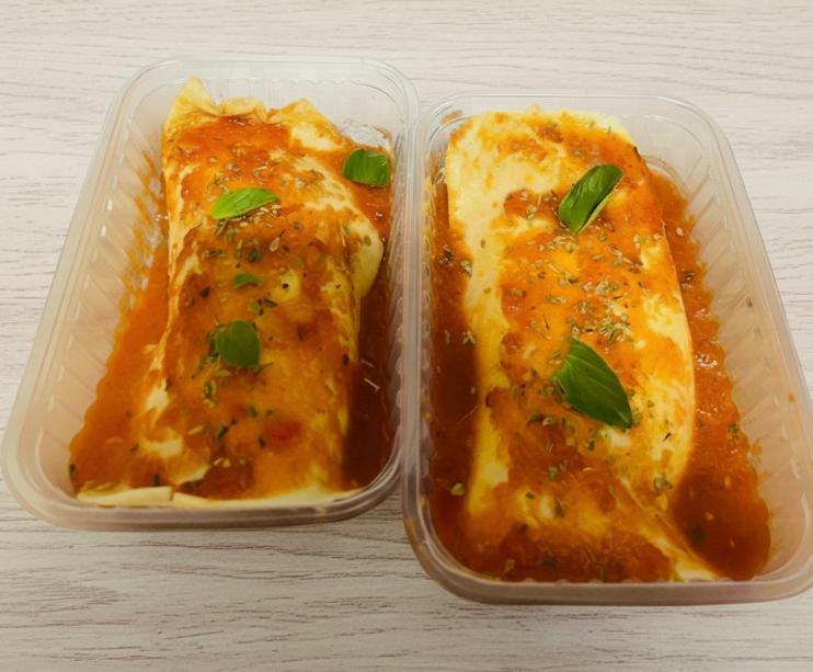 Panqueca de Frango com Requeijão